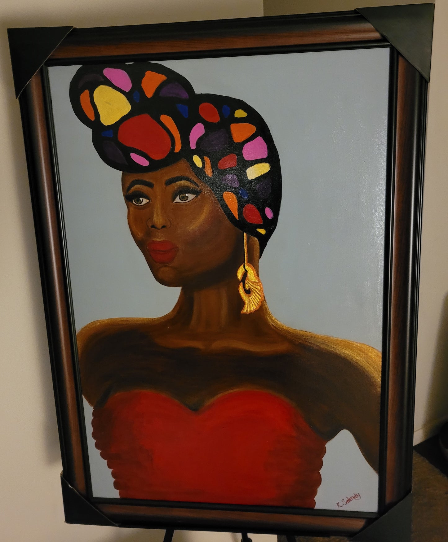 "Enchanting Grace: A Tapestry of Sankofa Splendor" Original