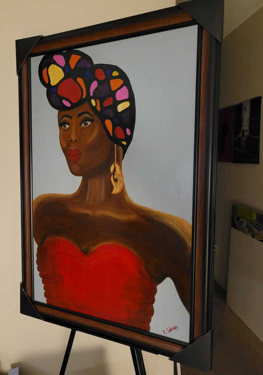 "Enchanting Grace: A Tapestry of Sankofa Splendor" Original