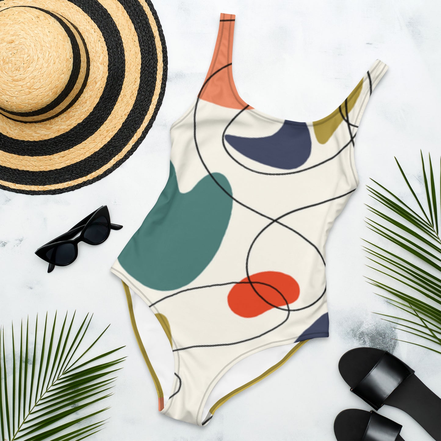 One-Piece Swimsuit - modern pattern