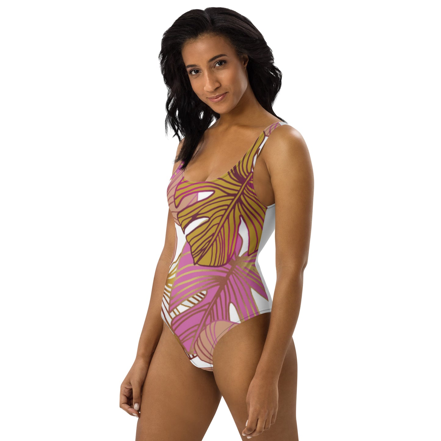 One-Piece Swimsuit - pink tropics