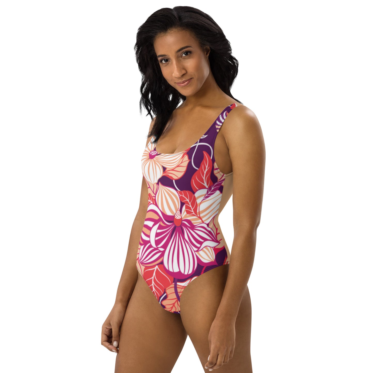 One-Piece Swimsuit - pink tropics