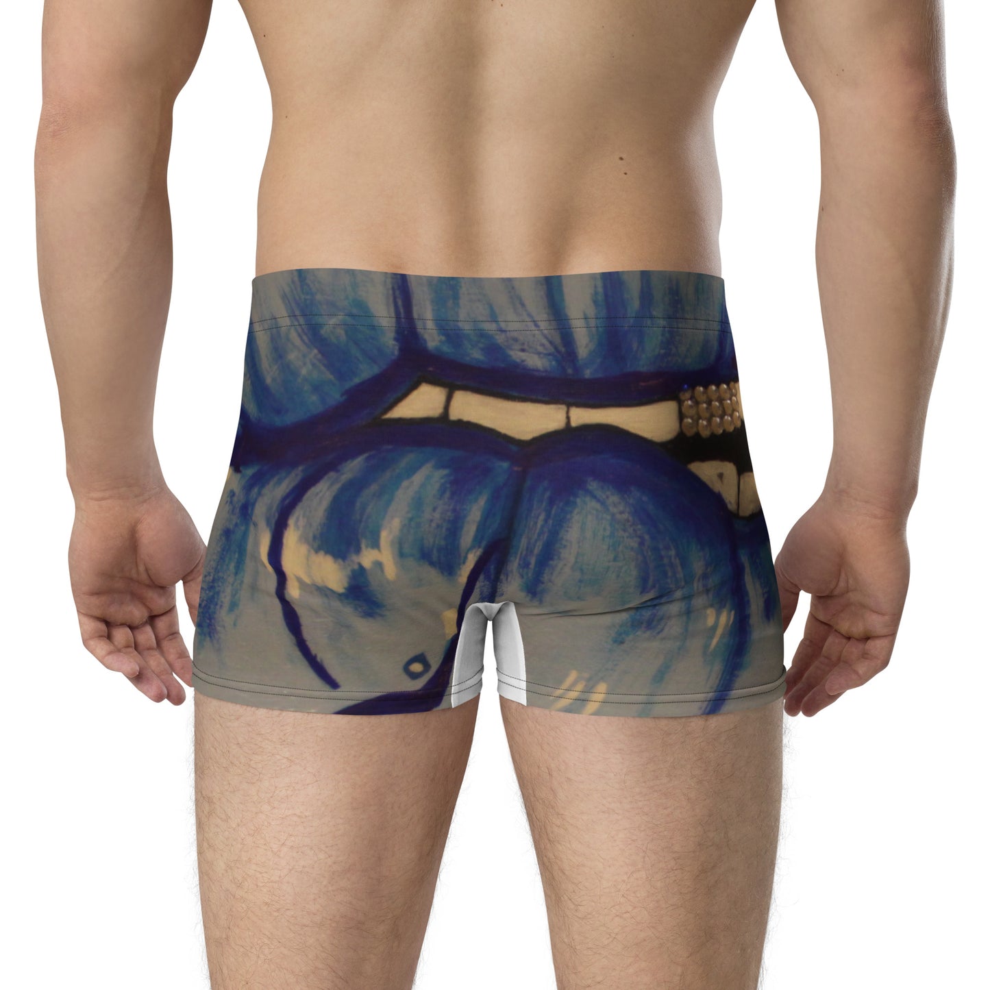 Blue drip Lips Boxer Briefs