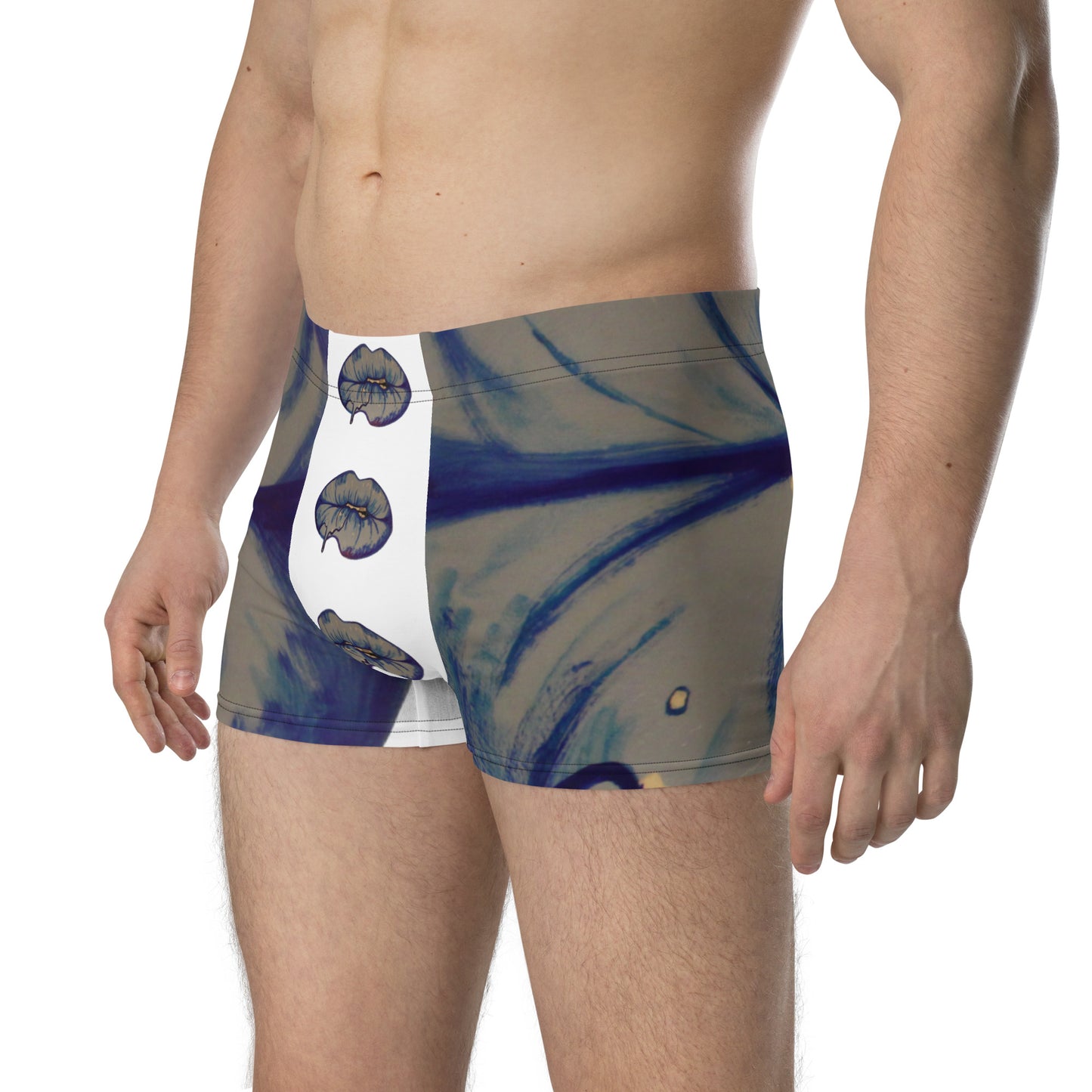 Blue drip Lips Boxer Briefs