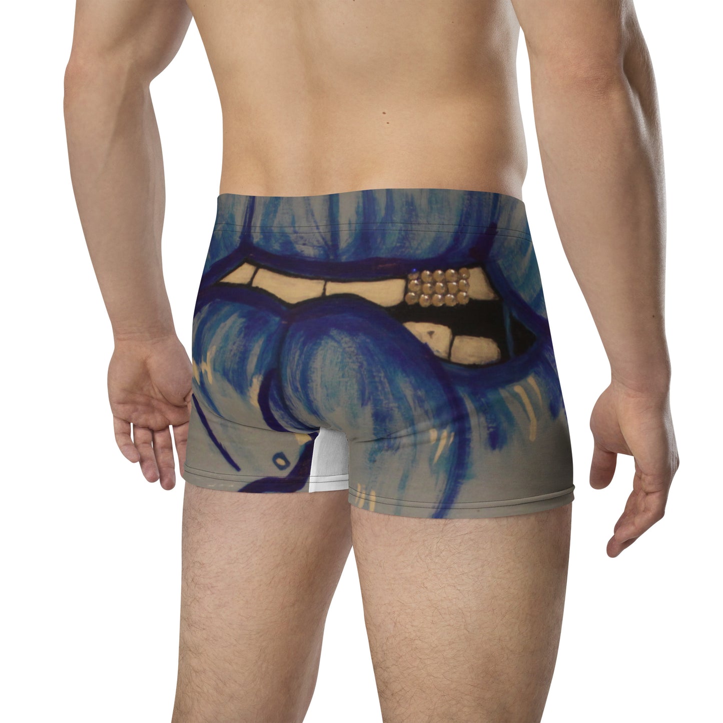 Blue drip Lips Boxer Briefs