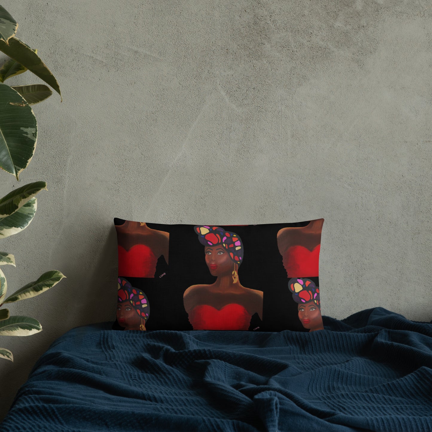 Sankofa Lady - Premium Pillow