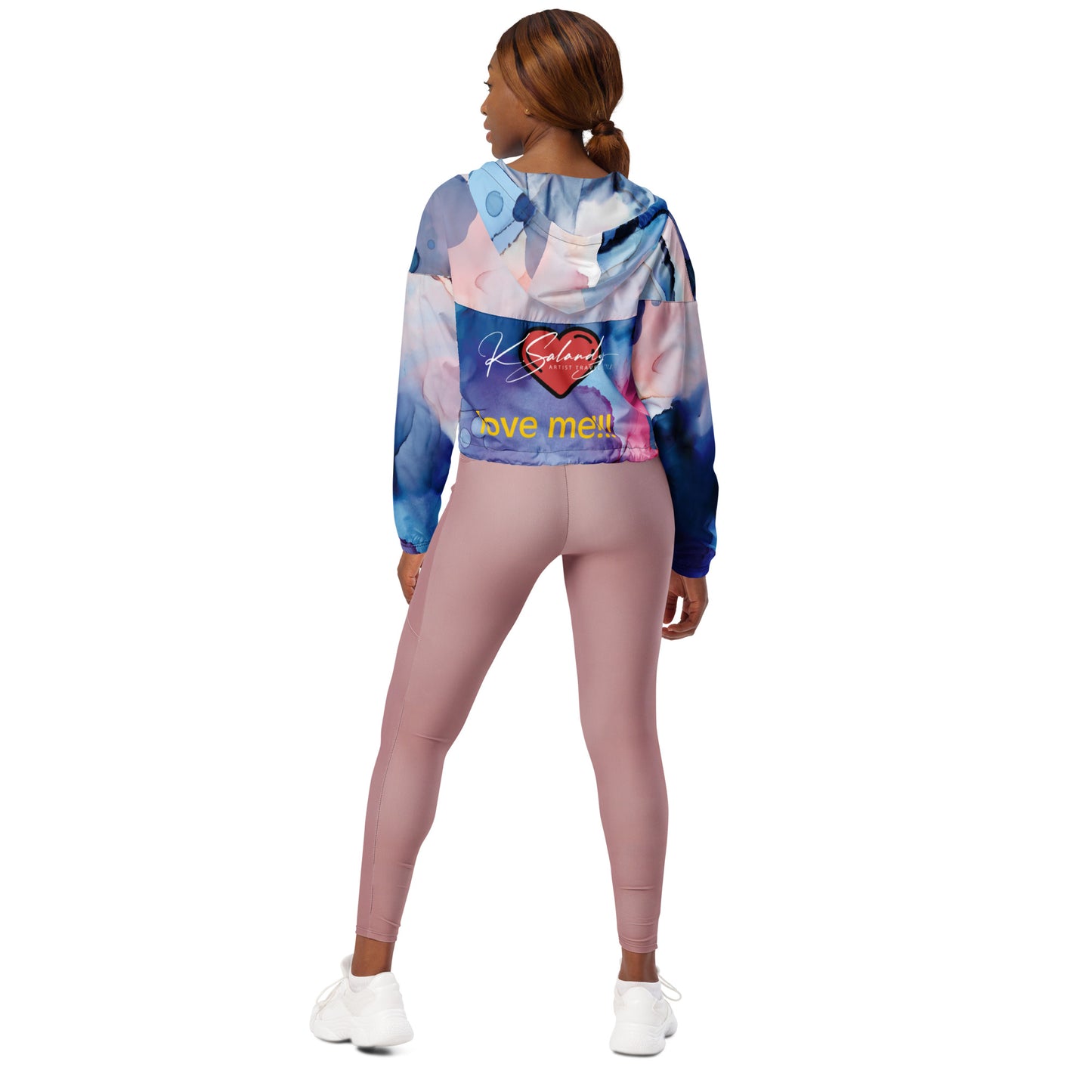 Tie-die love Women’s cropped windbreaker