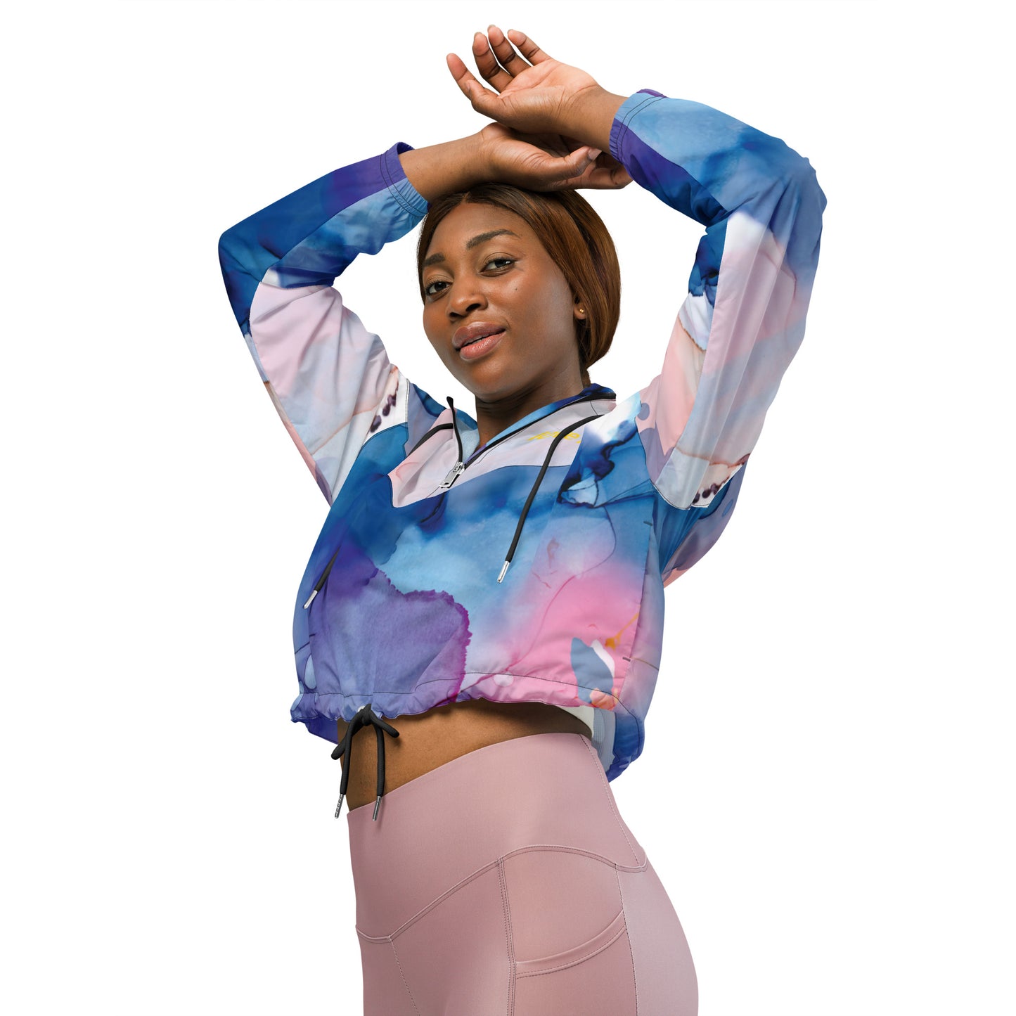 Tie-die love Women’s cropped windbreaker