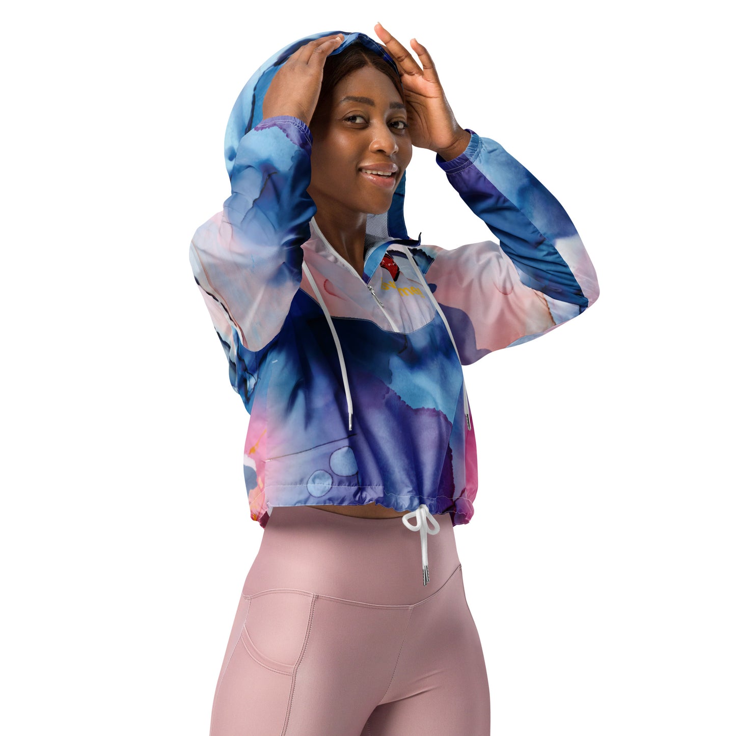 Tie-die love Women’s cropped windbreaker