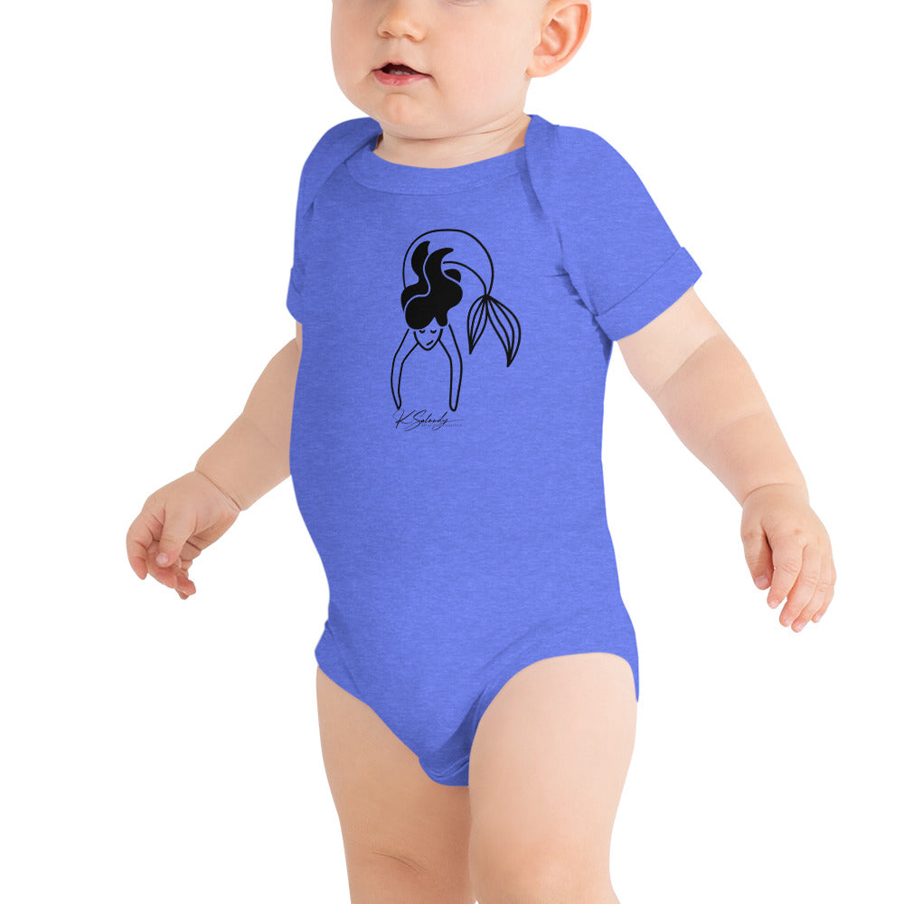 Baby mermaid short sleeve one piece