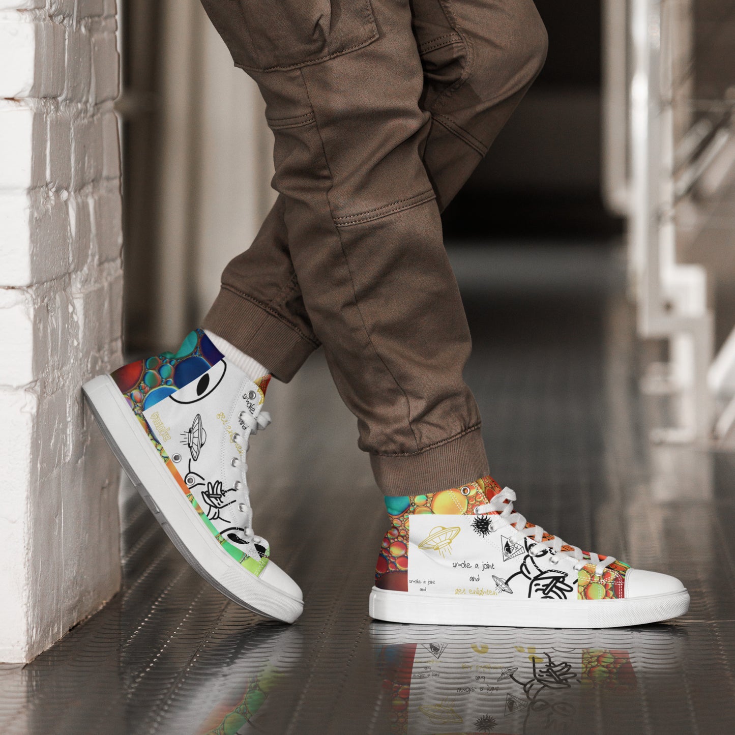 Men’s high top canvas shoes - SAJ - Men’s high top canvas shoes