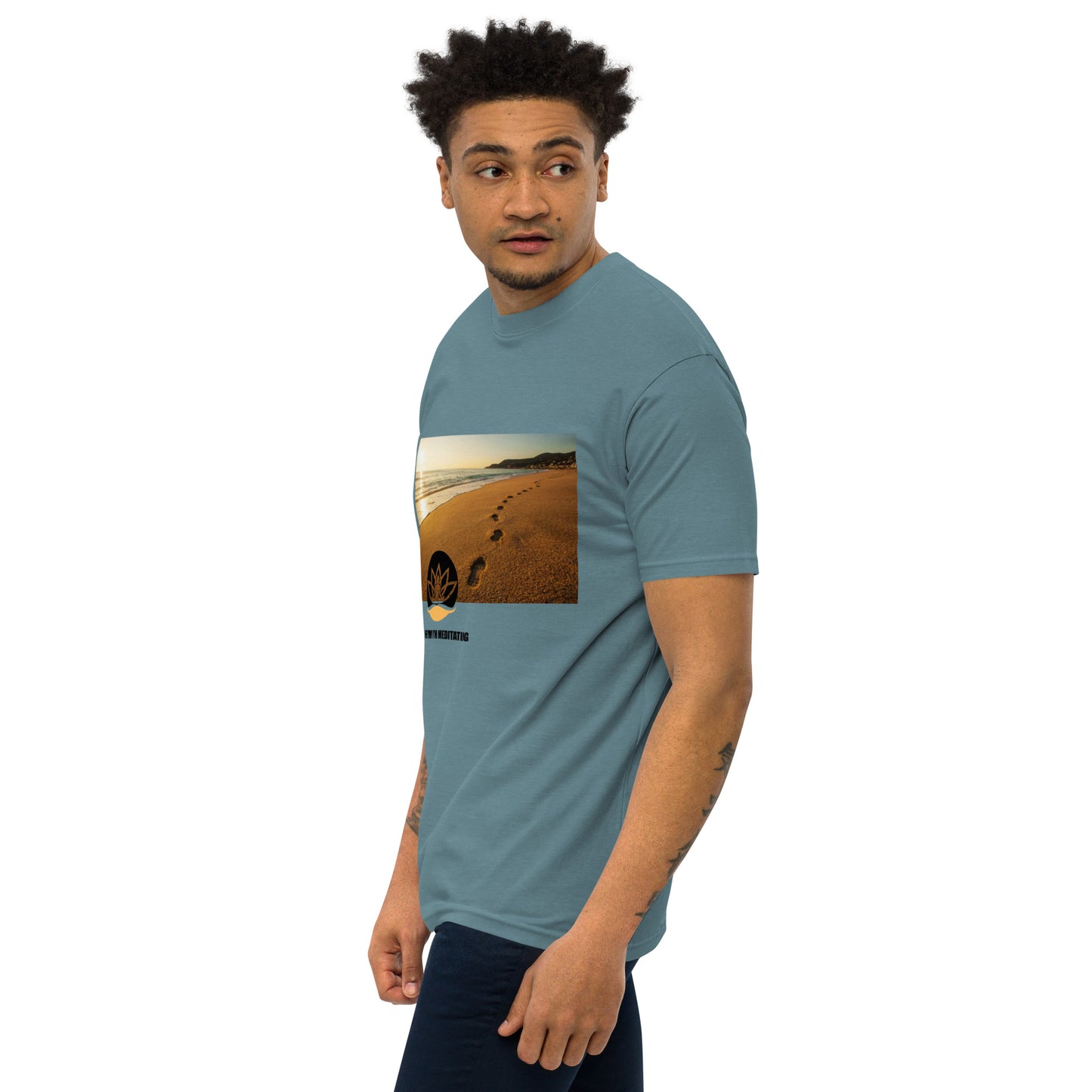 Men’s premium heavyweight tee - Meditation