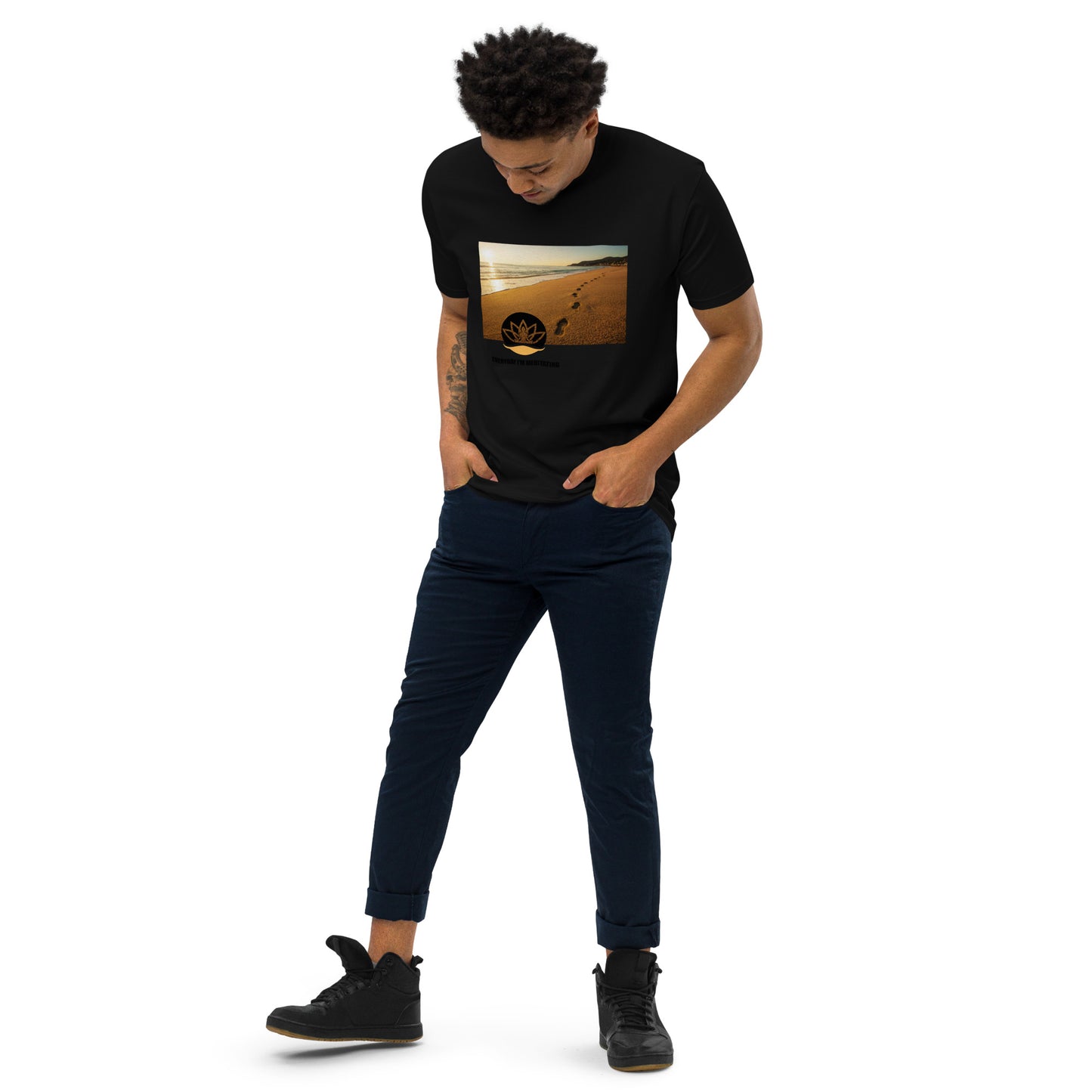 Men’s premium heavyweight tee - Meditation