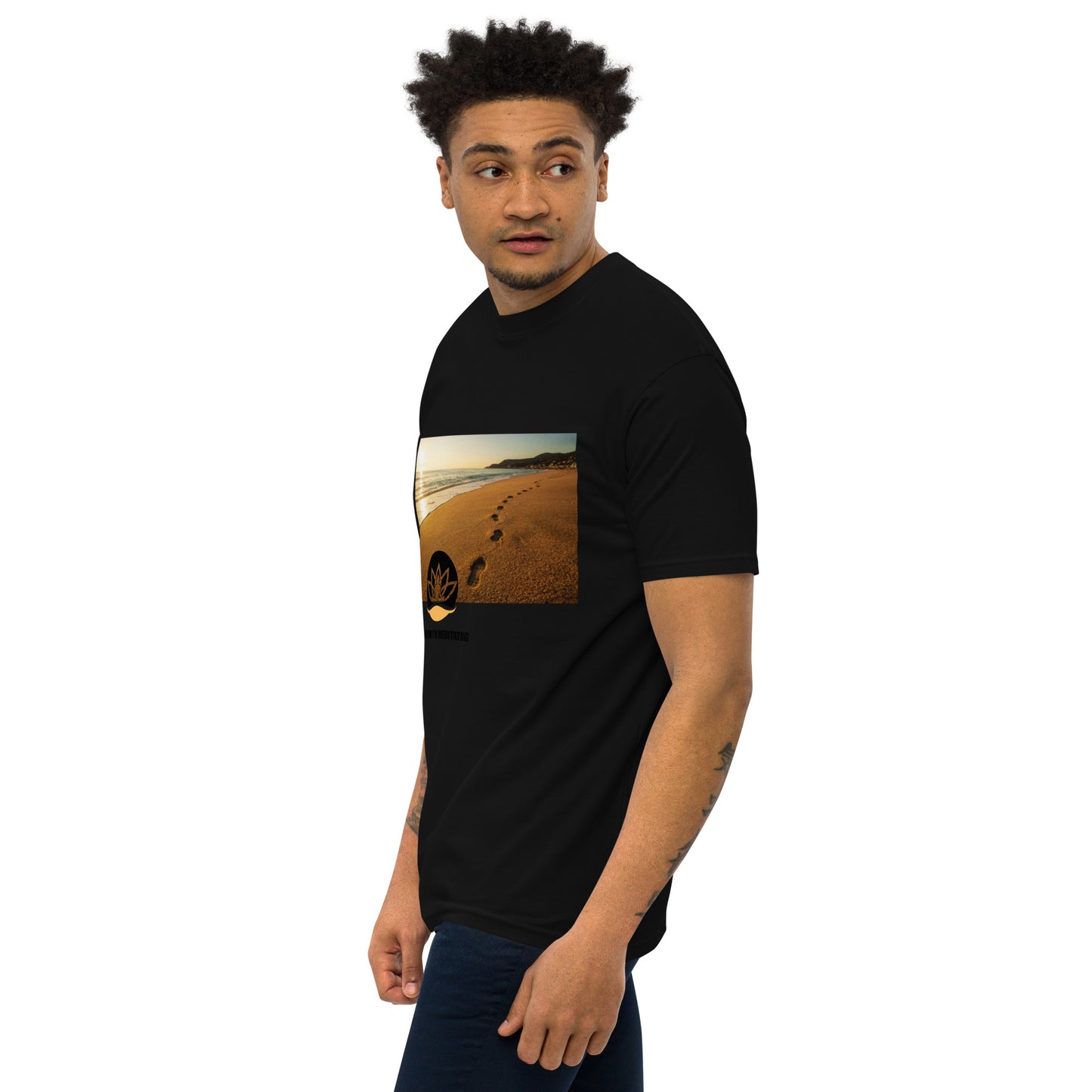 Men’s premium heavyweight tee - Meditation