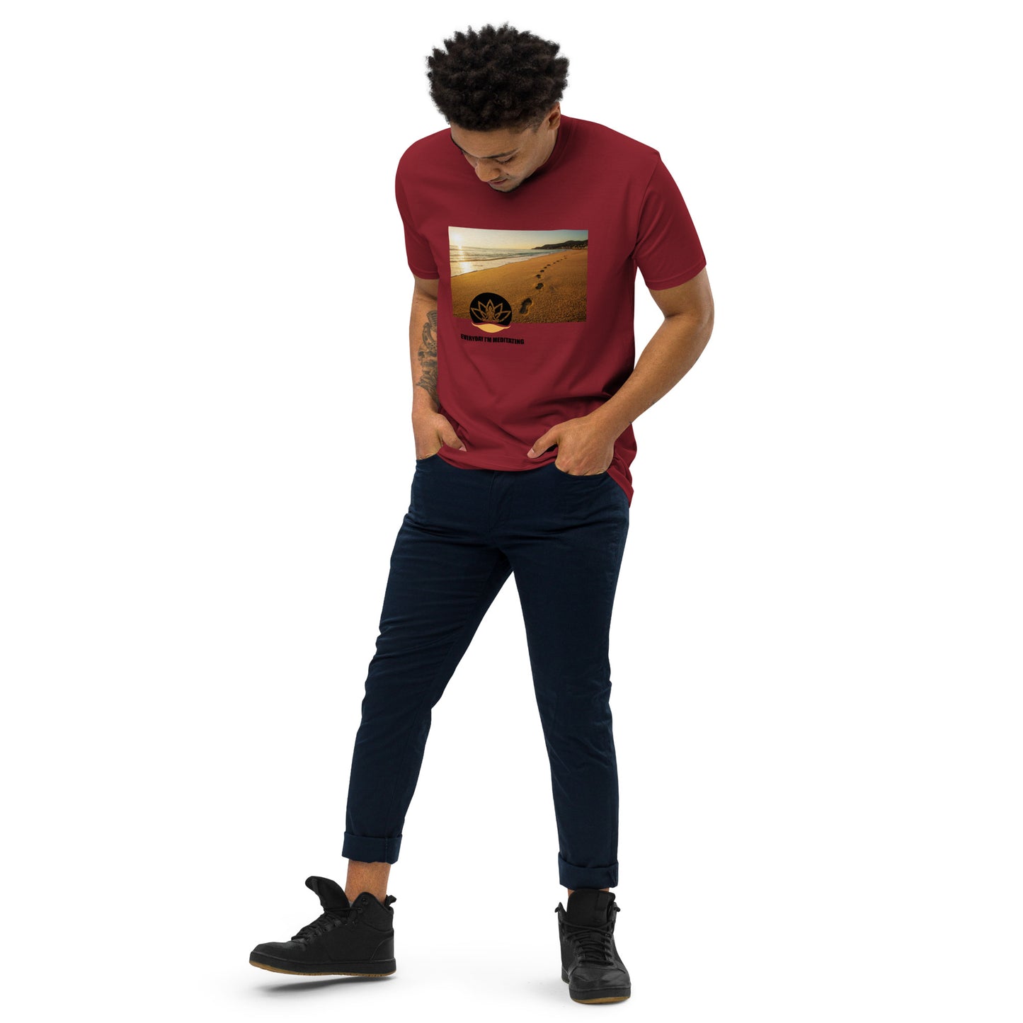 Men’s premium heavyweight tee - Meditation