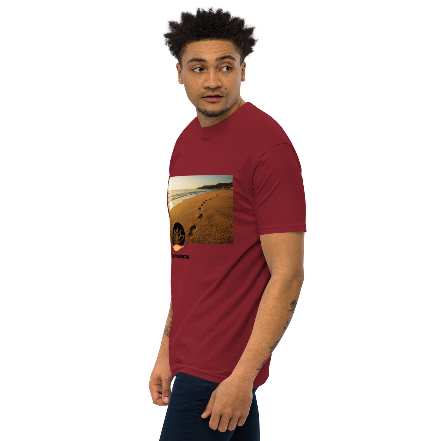 Men’s premium heavyweight tee - Meditation