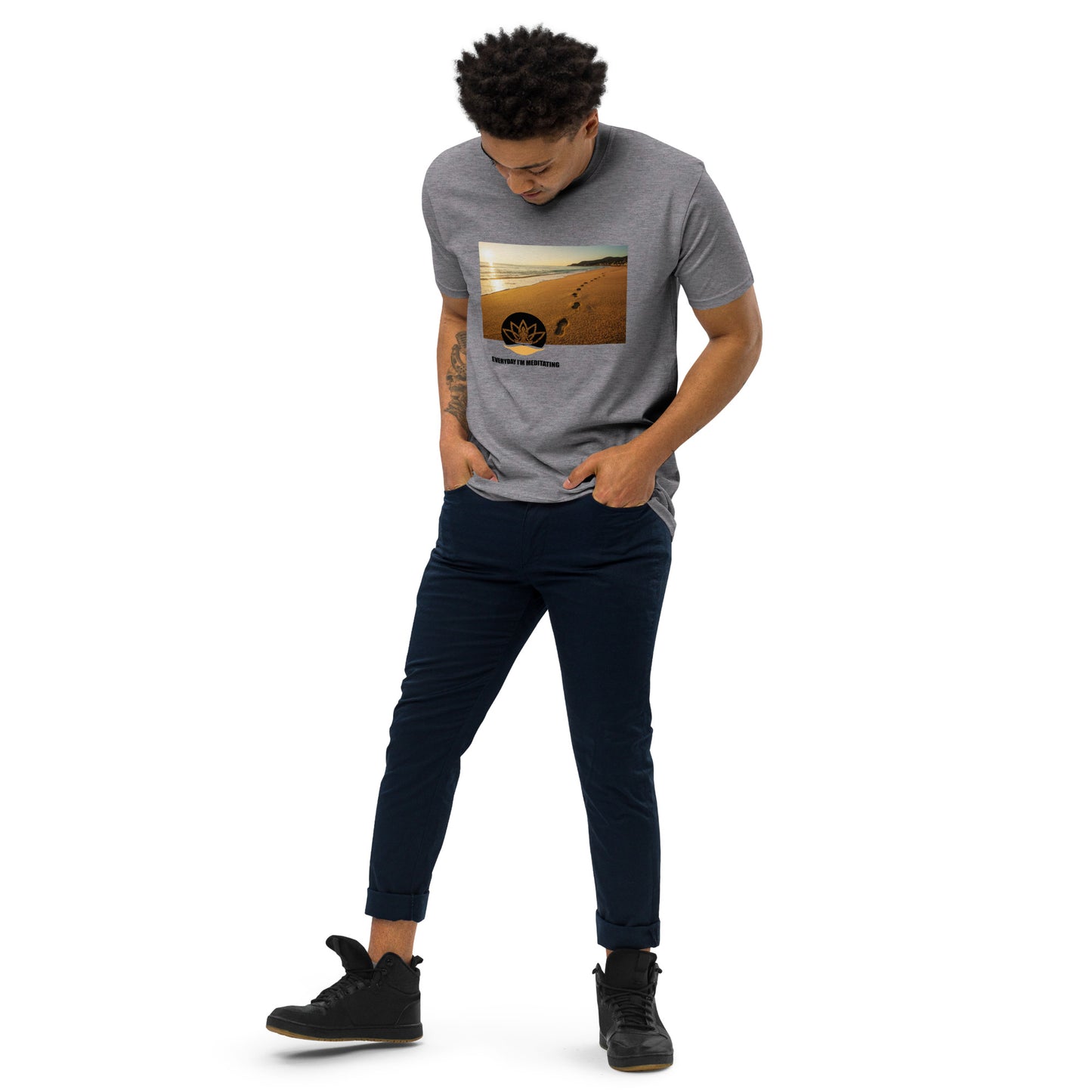 Men’s premium heavyweight tee - Meditation