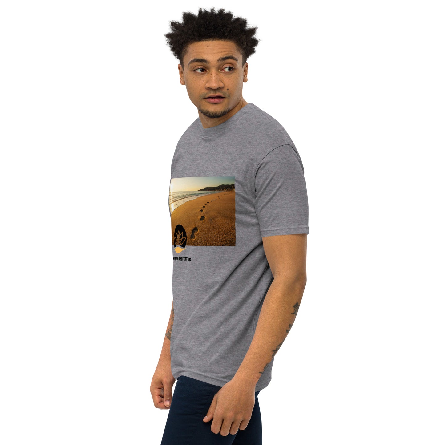 Men’s premium heavyweight tee - Meditation