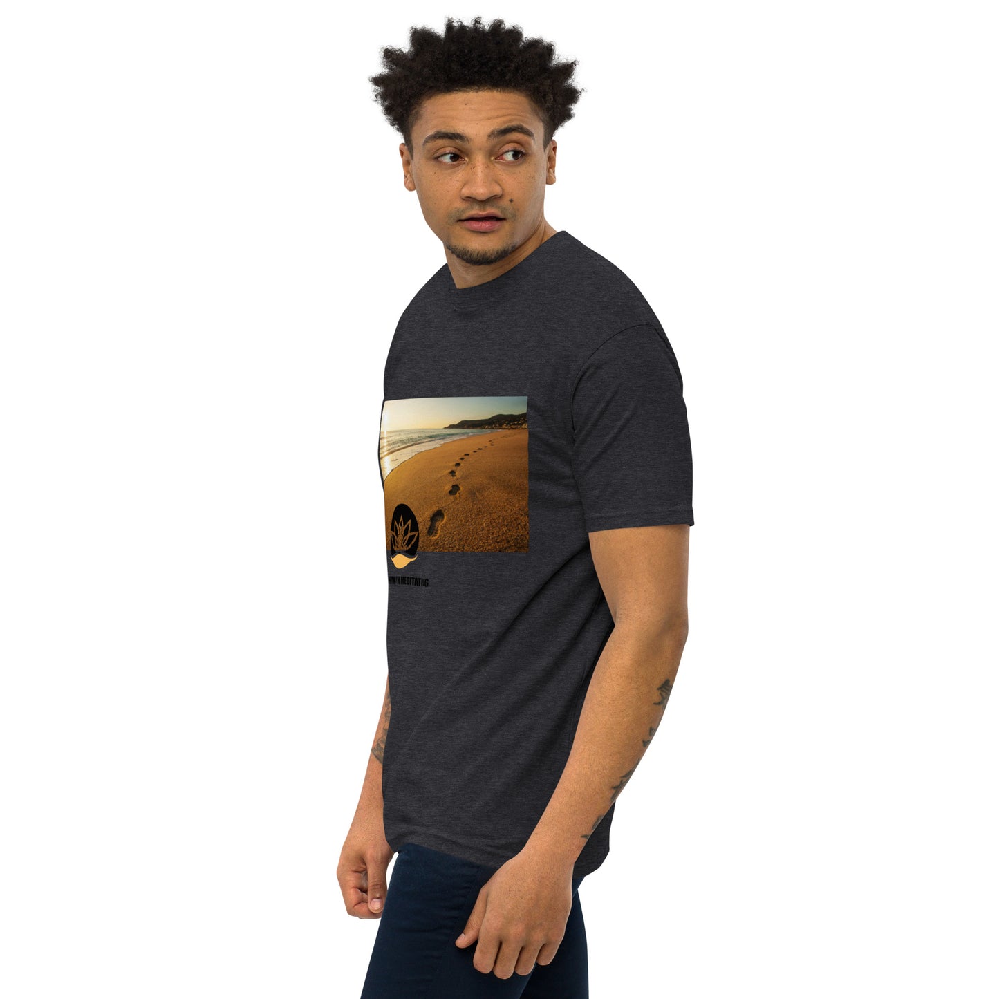 Men’s premium heavyweight tee - Meditation