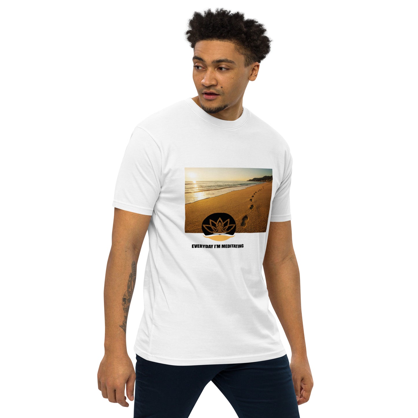 Men’s premium heavyweight tee - Meditation