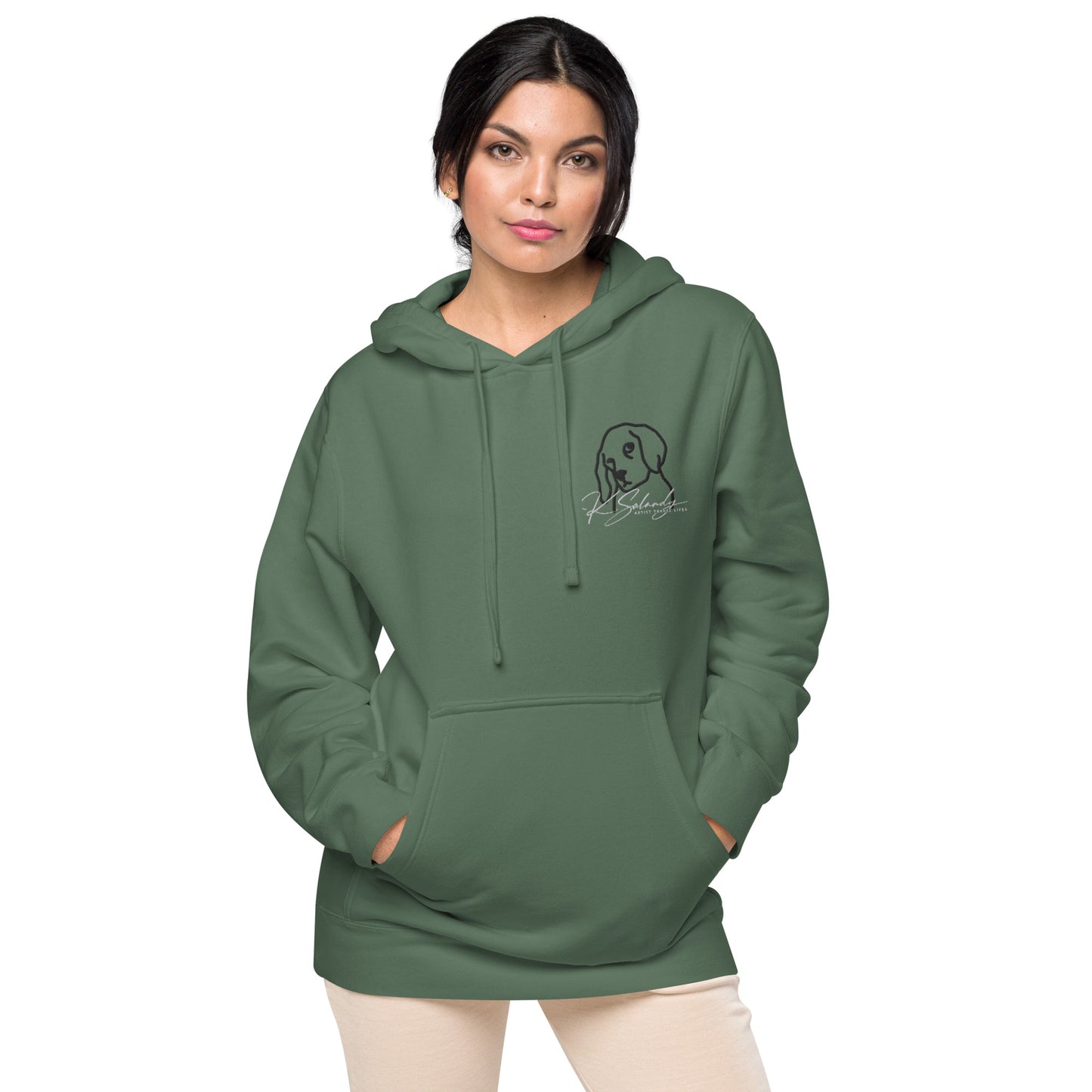 Puppy-eyes Unisex pigment-dyed hoodie