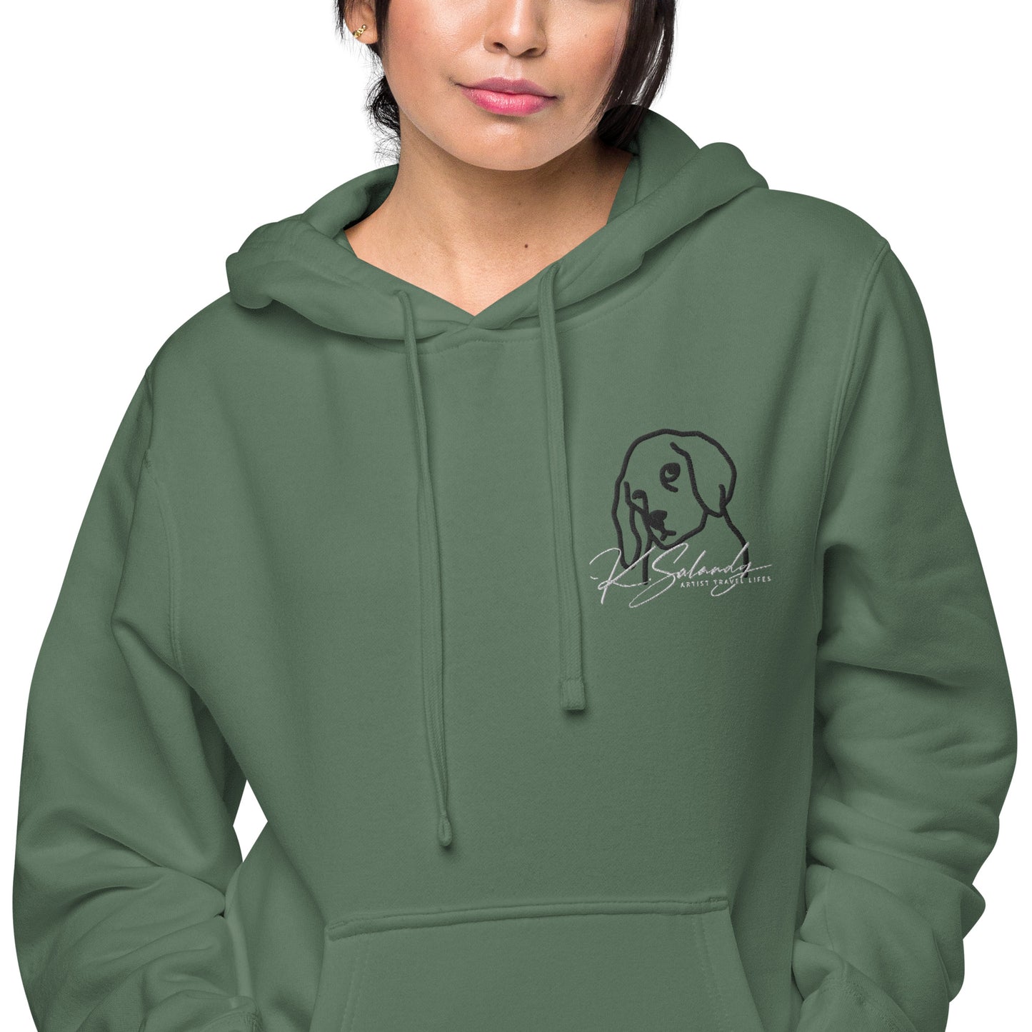 Puppy-eyes Unisex pigment-dyed hoodie