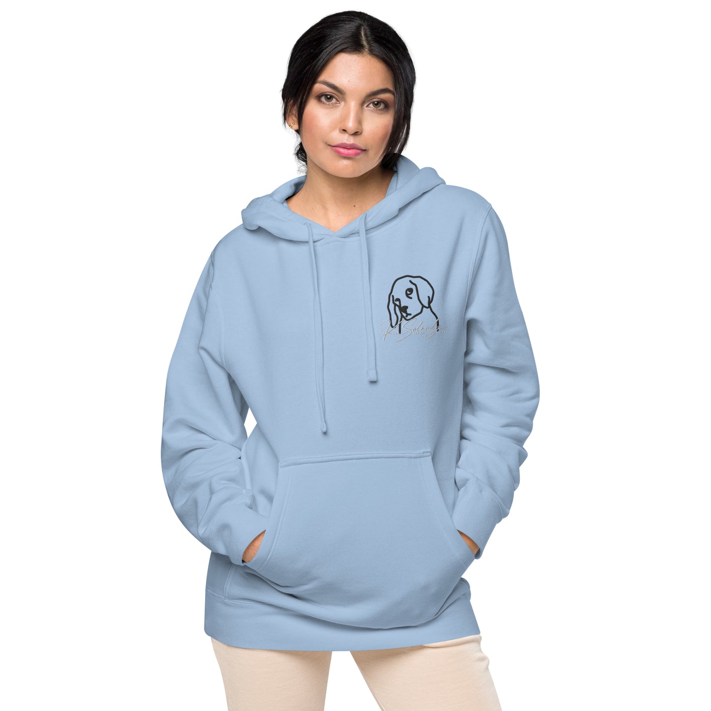 Puppy-eyes Unisex pigment-dyed hoodie