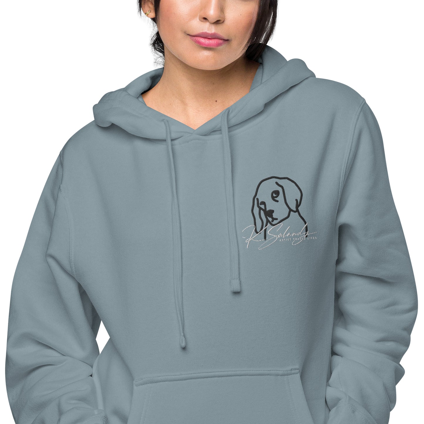 Puppy-eyes Unisex pigment-dyed hoodie