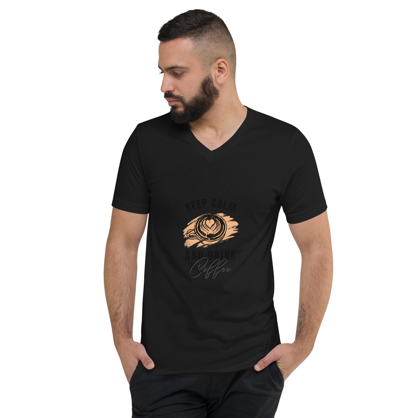 Coffee Lovers Unisex Short Sleeve V-Neck T-Shirt