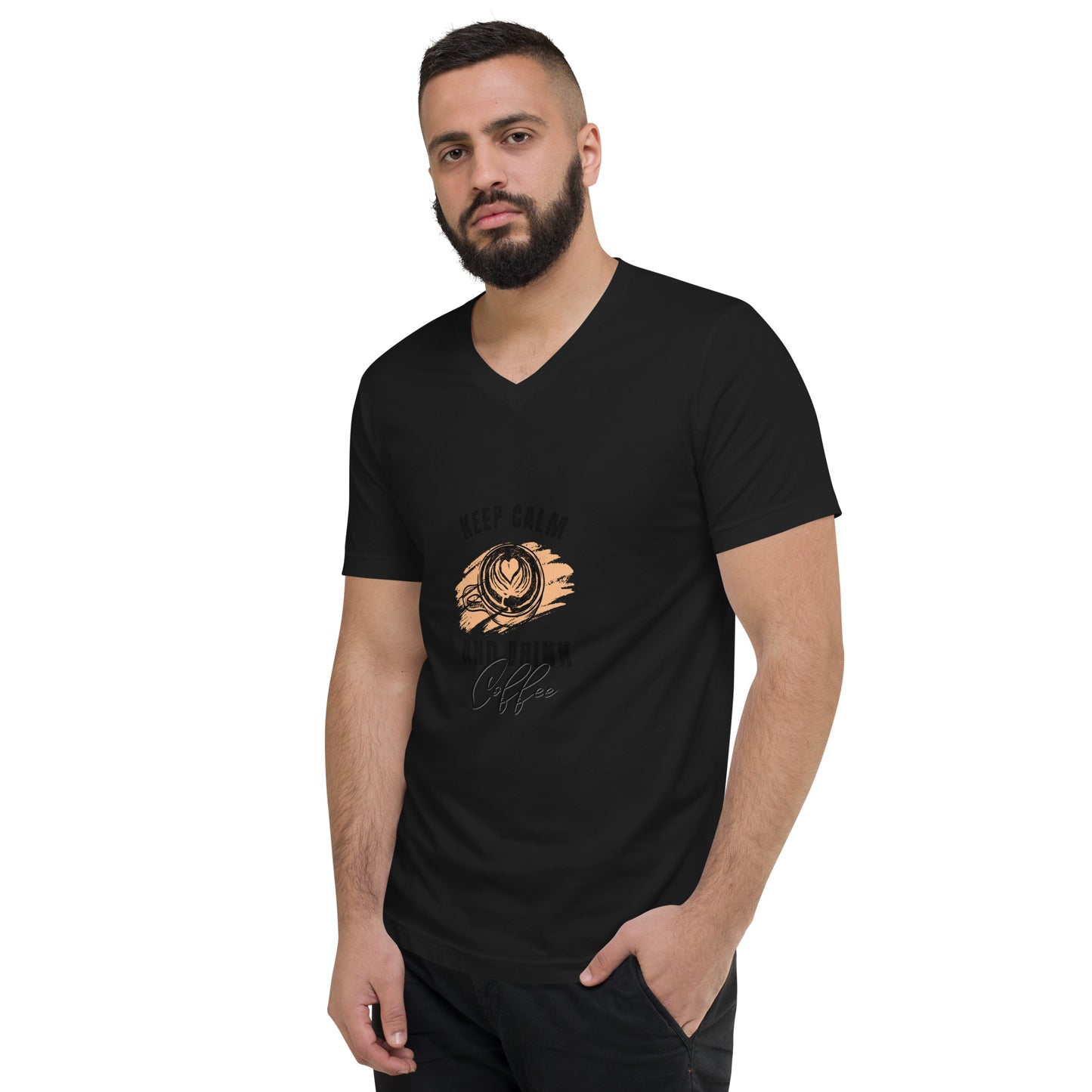 Coffee Lovers Unisex Short Sleeve V-Neck T-Shirt