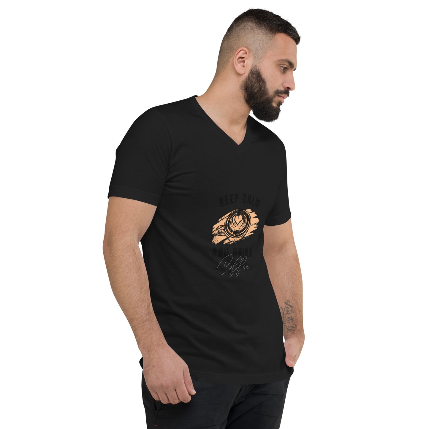 Coffee Lovers Unisex Short Sleeve V-Neck T-Shirt