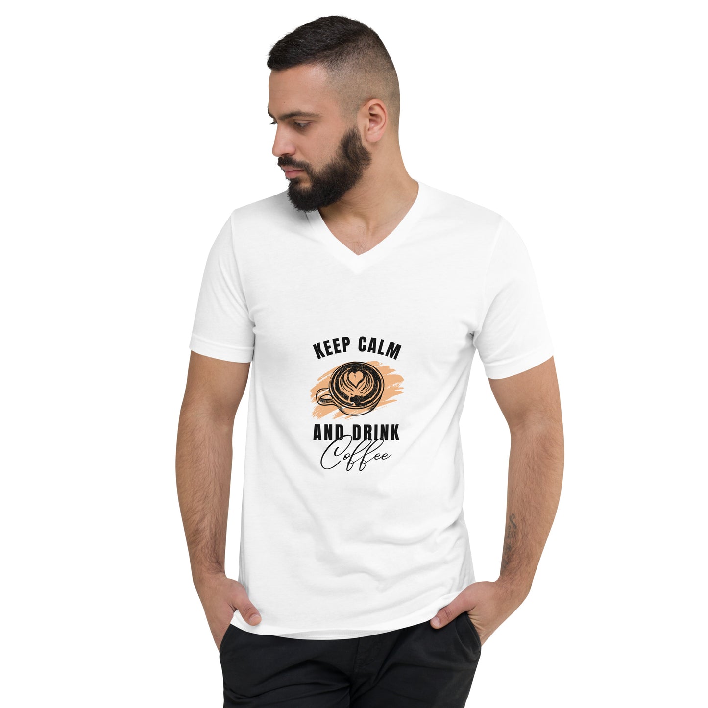 Coffee Lovers Unisex Short Sleeve V-Neck T-Shirt