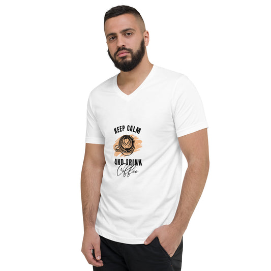 Coffee Lovers Unisex Short Sleeve V-Neck T-Shirt