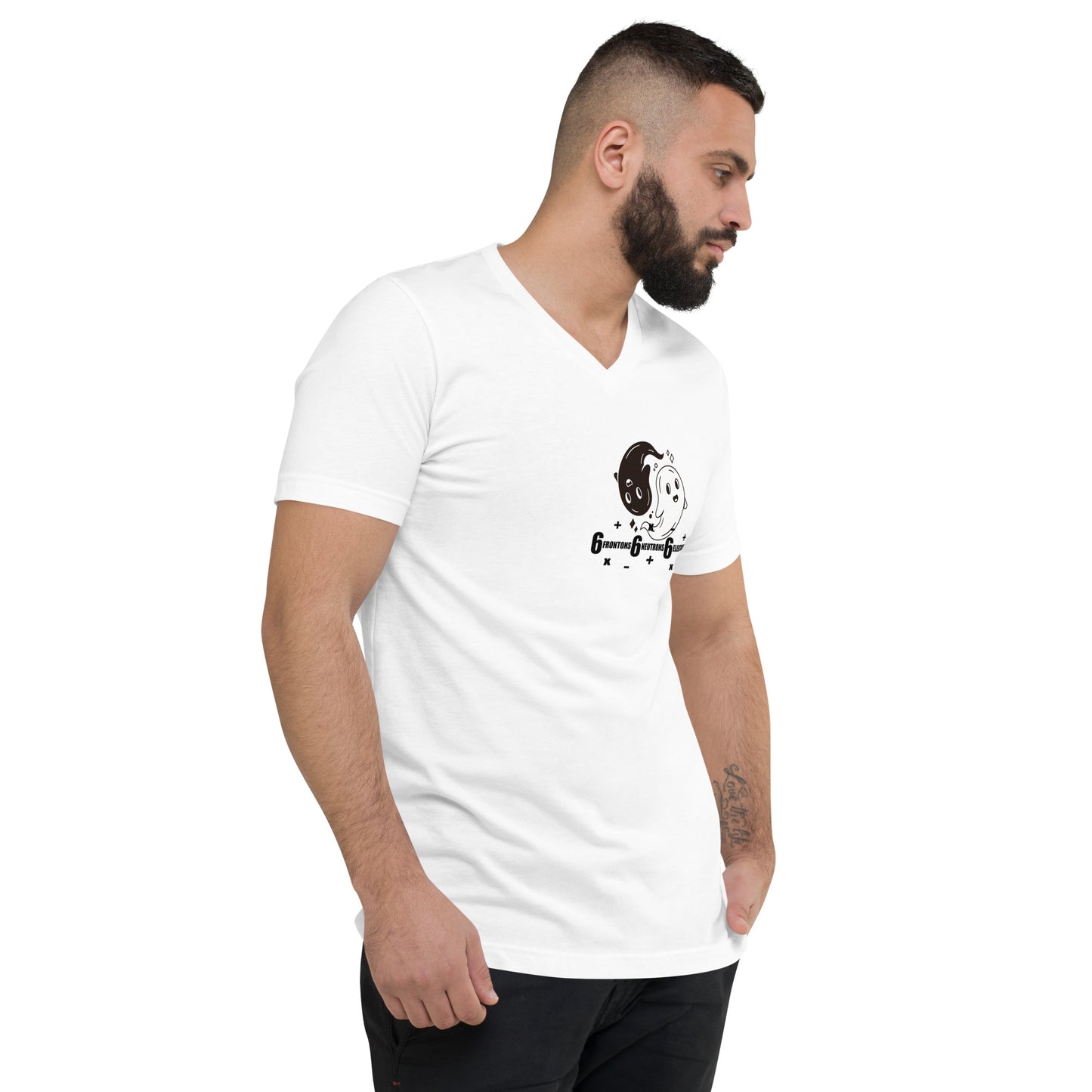 Unisex Short Sleeve V-Neck T-Shirt - Yin & Yang