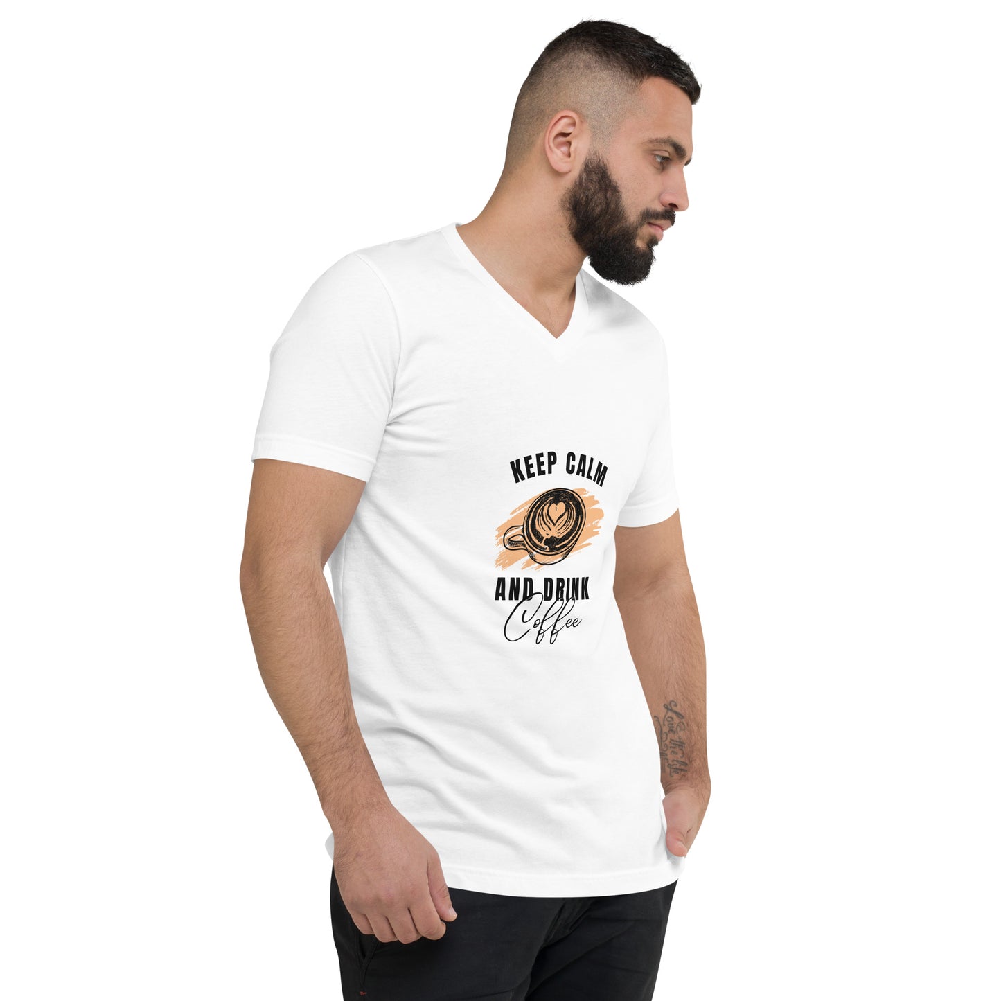 Coffee Lovers Unisex Short Sleeve V-Neck T-Shirt