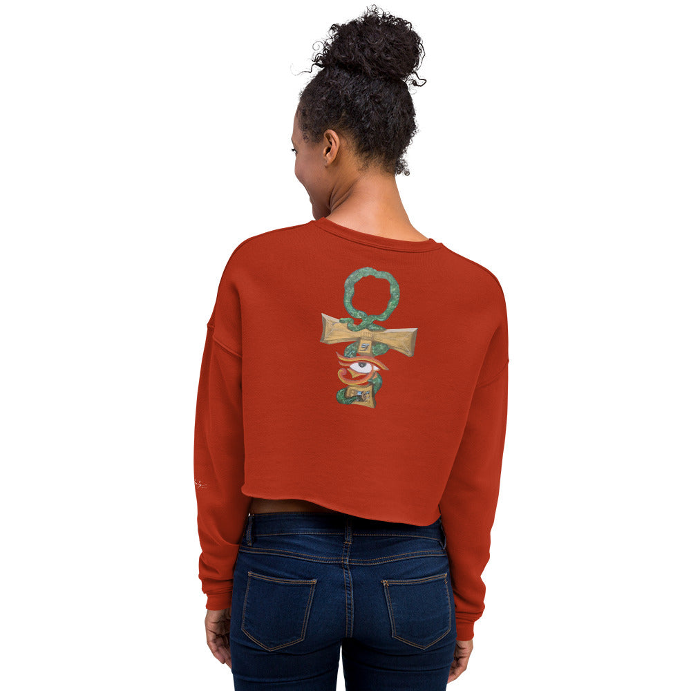 Ankh-Crop Sweatshirt