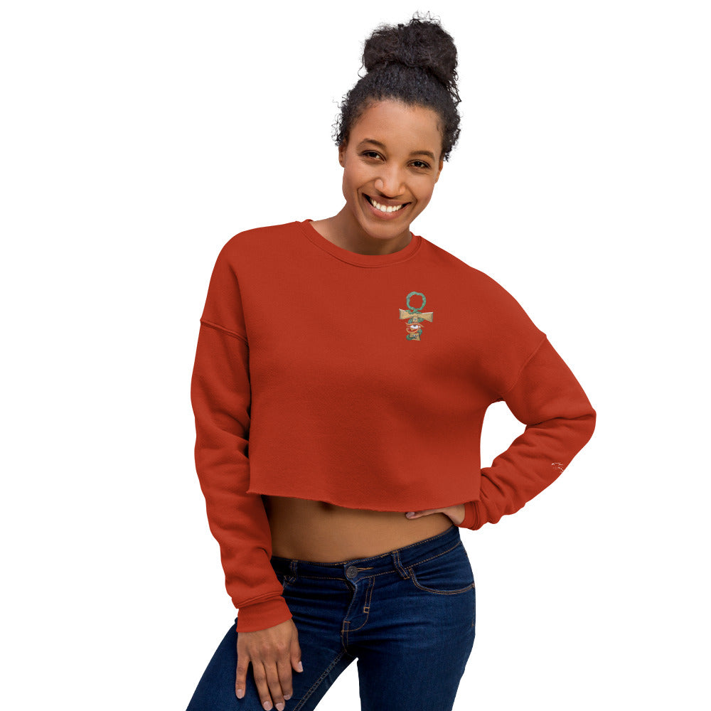 Ankh-Crop Sweatshirt