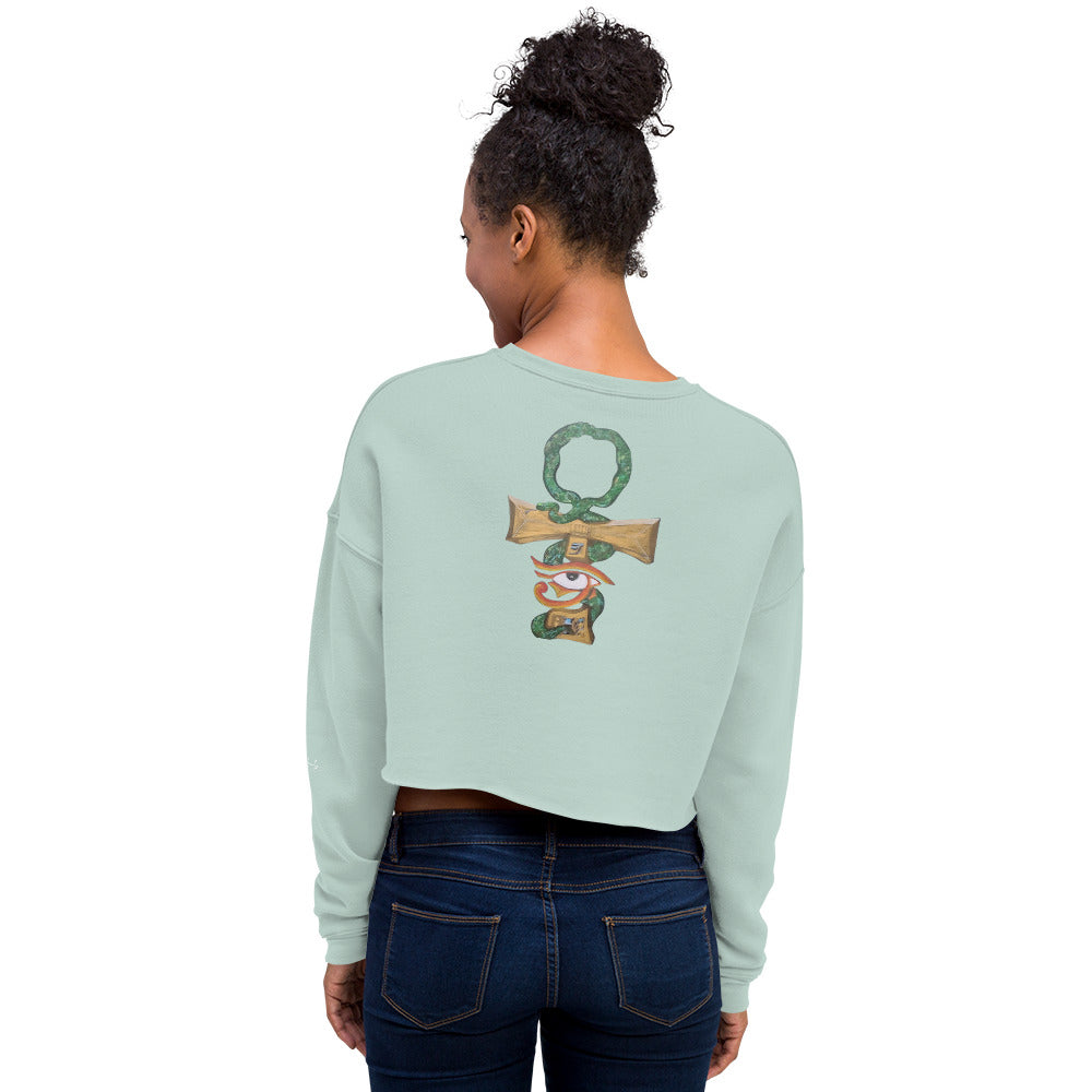 Ankh-Crop Sweatshirt