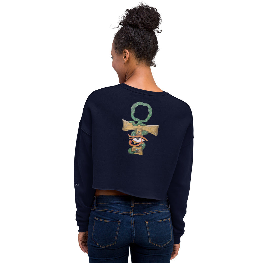 Ankh-Crop Sweatshirt