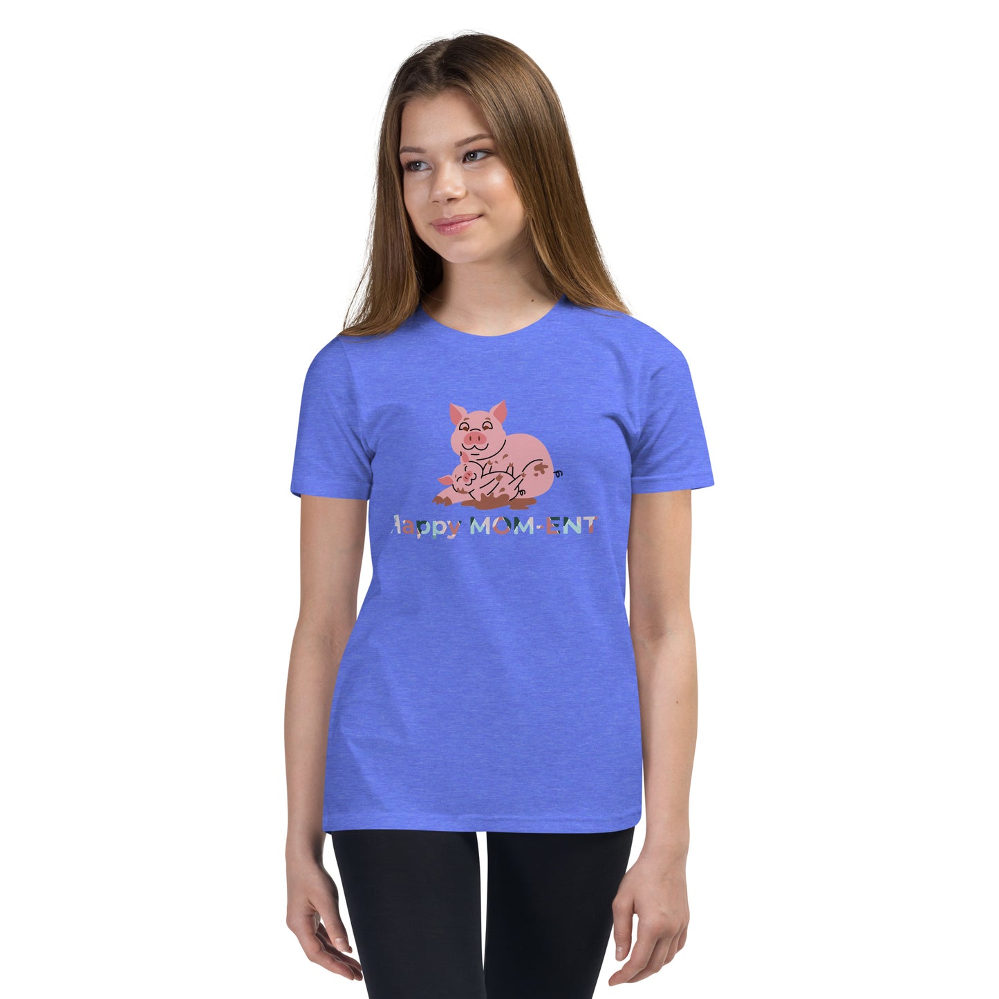 Mother pig & baby ping - Youth Short Sleeve T-Shirt