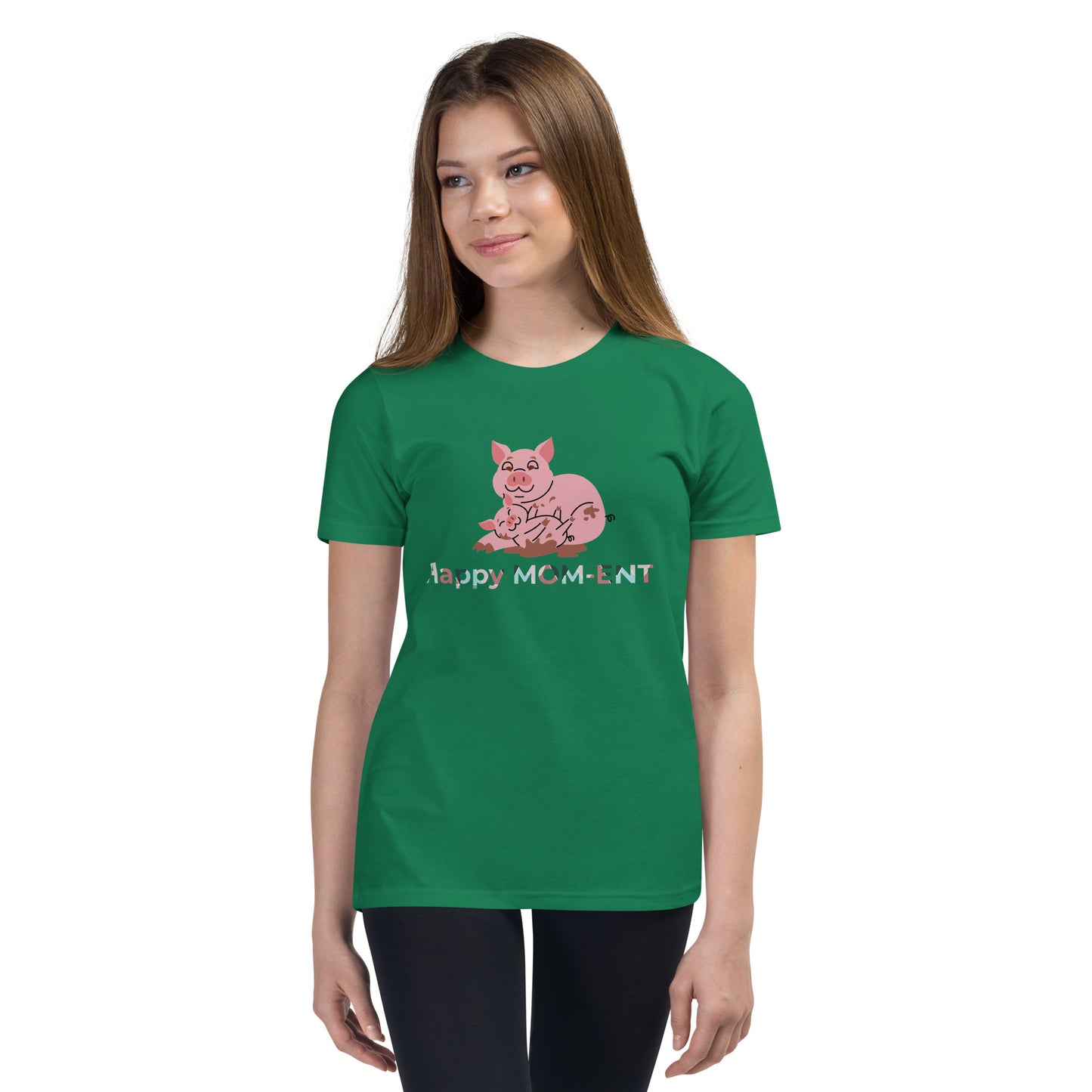 Mother pig & baby ping - Youth Short Sleeve T-Shirt